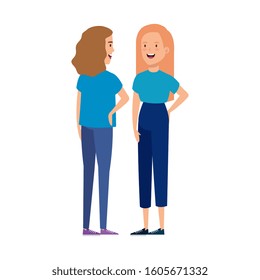 beautiful women avatar character icon vector illustration design