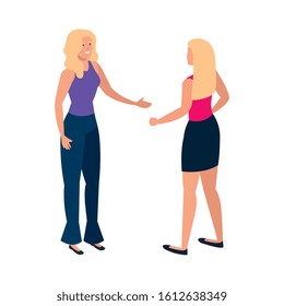 beautiful women avatar characters icons vector illustration design