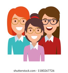 beautiful women with glasses characters