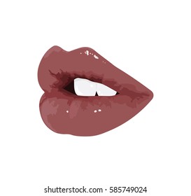 Beautiful women lips.Vector