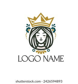 Beautiful women logo, queen, ladies