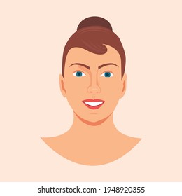 横顔 笑 女性 のイラスト素材 画像 ベクター画像 Shutterstock