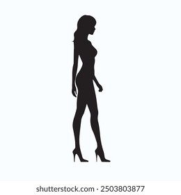 beautiful women shilhouete icon illustration