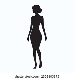 beautiful women shilhouete icon illustration