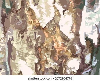 Beautiful wood texture in pastel tones for camouflage or textiles. Grunge gray-brown daylight birch bark for background and textures, posters and fabric products, wallpaper, cards, prints, cover, etc.