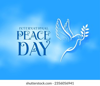 beautiful world peace day event poster with smoke effect vector