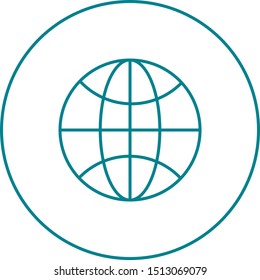 Beautiful world vector line icon
