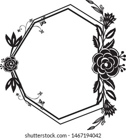 Beautiful wreath frame, design wallpaper of invitation cards. Vector