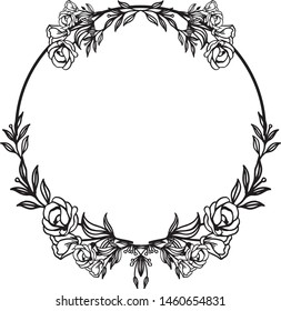 Beautiful wreath frame, ornate pattern elegant, ornate of various cards. Vector