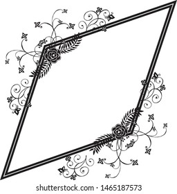Beautiful wreath frame, for wallpaper or decoration, ornate of cards. Vector
