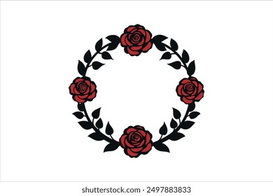 Beautiful wreath vector art illustration 