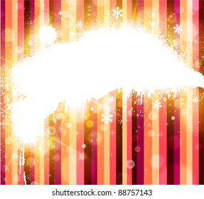 Beautiful xmas background with glow snowflakes and sparks, Christmas design