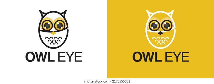 Beautiful Yellow and Black Owl Logo Design