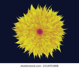 Beautiful Yellow Blend flower on blue background