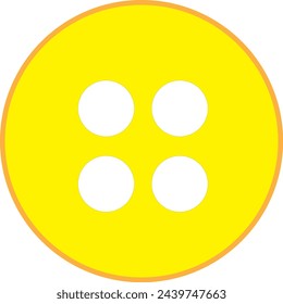 beautiful yellow button design eps