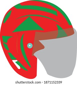 Beautiful  Yellow Color Helmet  vector Illustration  White Background