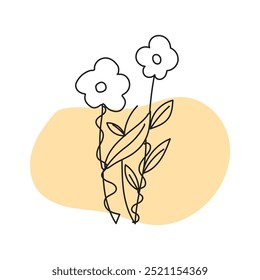 beautiful yellow color on the boho shapes design