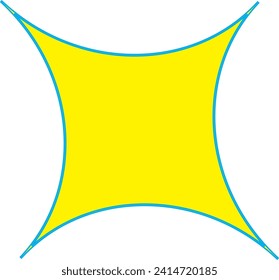 Eine schöne gelbe Farbe und ein blaues Sternsymbol