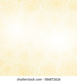 Beautiful yellow cream coloured rose flower background. EPS10 vector.