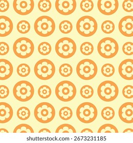 Design de padrão sem emenda floral amarelo bonito para papel de parede, fundo ou tecido têxtil imprimir