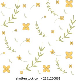 Beautiful yellow flower background with tree branches professionally