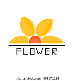 Beautiful yellow flower for logo.