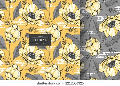 beautiful yellow flower pattern collection