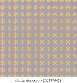 Beautiful yellow and grey flower vector seamless pattern. Endless texture can be used for wallpaper, pattern fills, web page background, surface textures.
