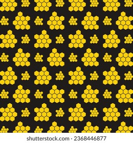 Beautiful Yellow Honeycomb seamless pattern vector illustration background