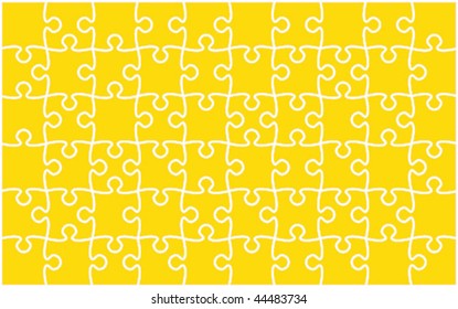 Beautiful yellow jigsaw puzzle vector