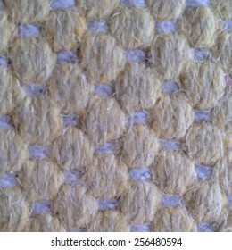Beautiful yellow knitted woolen vector fabric texture.