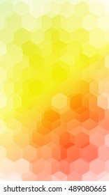 beautiful yellow, orange color hexagonal background. vector illustration. polygonal pattern. design for banner, presentation, wallpaper.