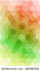 beautiful yellow, orange color hexagonal background. vector illustration. polygonal pattern. design for banner, presentation, wallpaper.