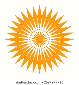 Hermoso diseño de Vector de patrón radial amarillo.