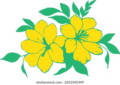 lindo amarelo sábio rosa flor vetor ícone