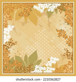 beautiful yellow scarf pattern design