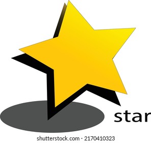 vector con forma de estrella amarilla