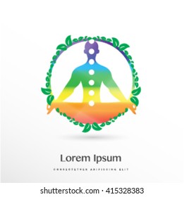 BEAUTIFUL YOGA VECTOR LOGO / ICON 