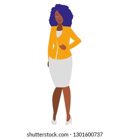 beautiful and young black woman character
