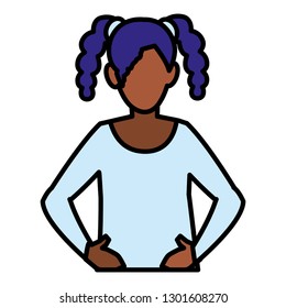 beautiful and young black woman character
