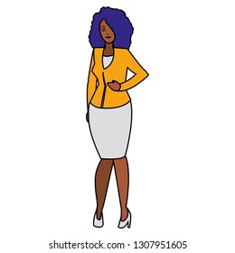 beautiful and young black woman character