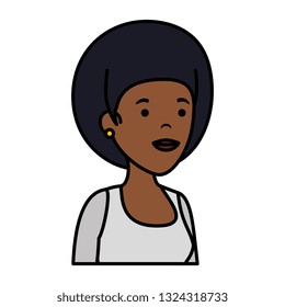 beautiful and young black woman character