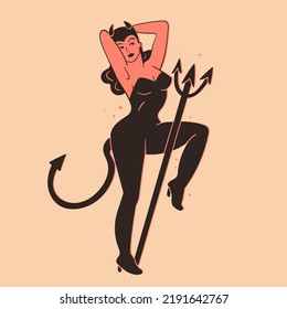 Albany Unarmed enthusiasm 710 Devil Pin Up Images, Stock Photos & Vectors | Shutterstock