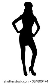 Beautiful young fashion model woman