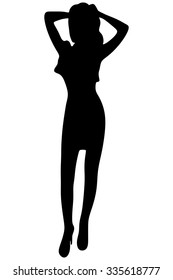 Beautiful young fashion model woman