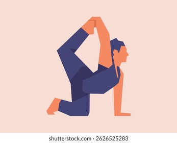 Beautiful young girl doing yoga Illustartion vector design