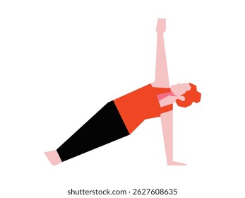 Beautiful young girl doing yoga Illustartion vector design