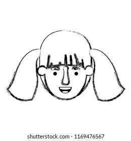 beautiful and young girl head