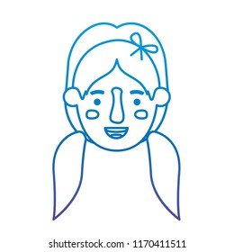 beautiful and young girl head