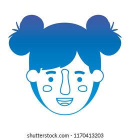 beautiful and young girl head
